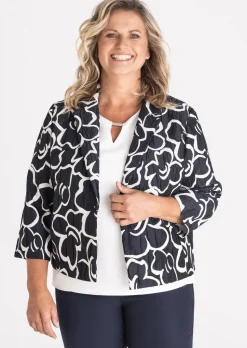 Blazer en jacquard légèrement brillant