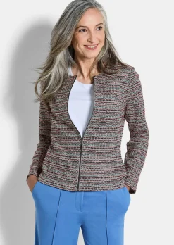 Blazer en jersey, aspect bouclette