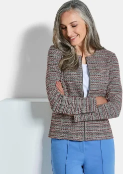 Blazer en jersey, aspect bouclette