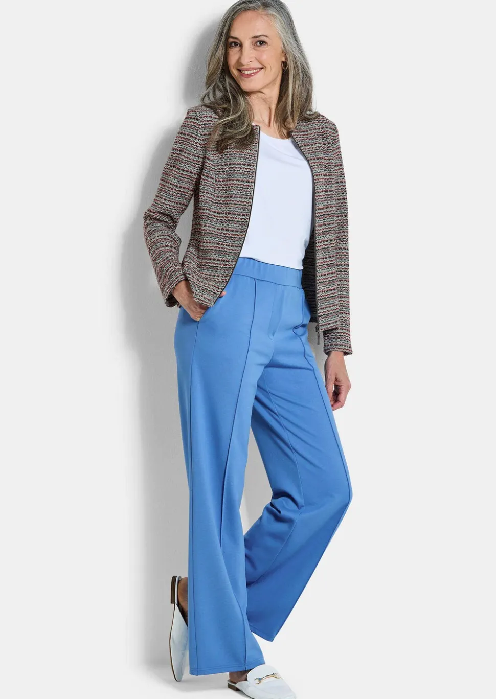 Blazer en jersey, aspect bouclette