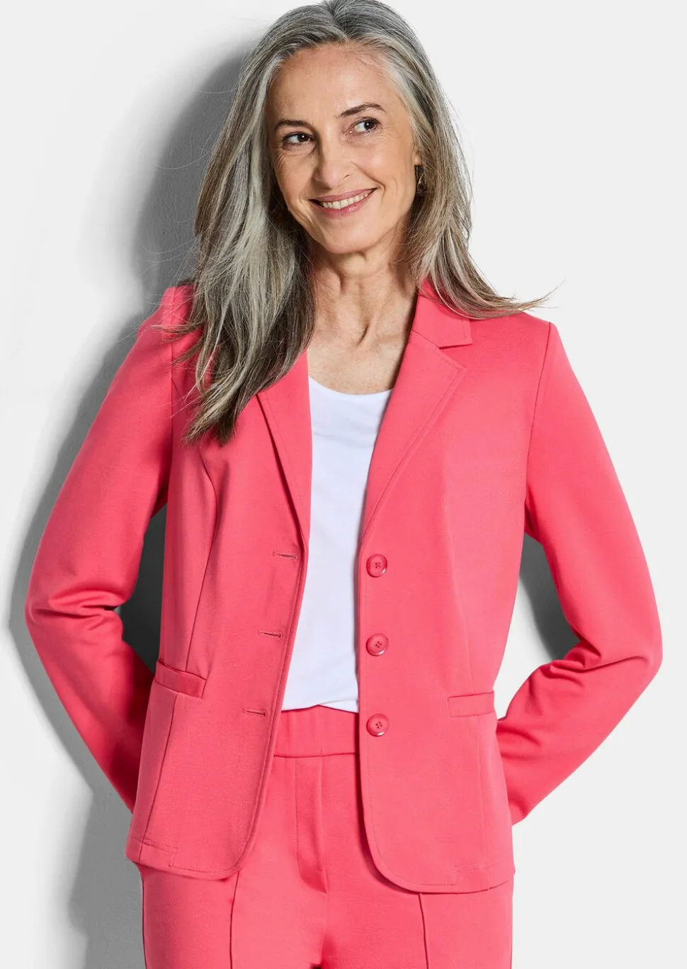 Blazer en jersey avec col tailleur