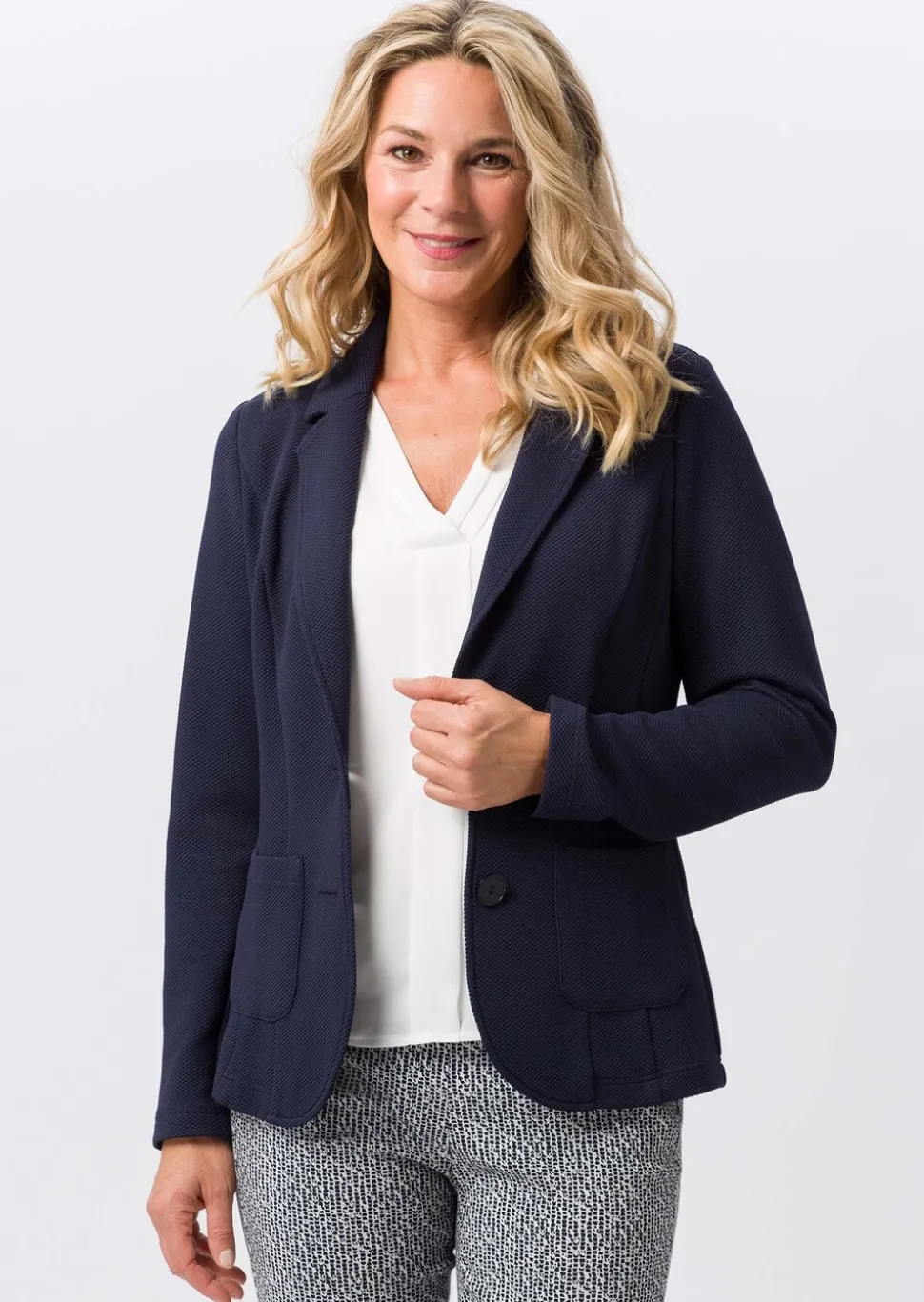Blazer en jersey structuré, avec poches