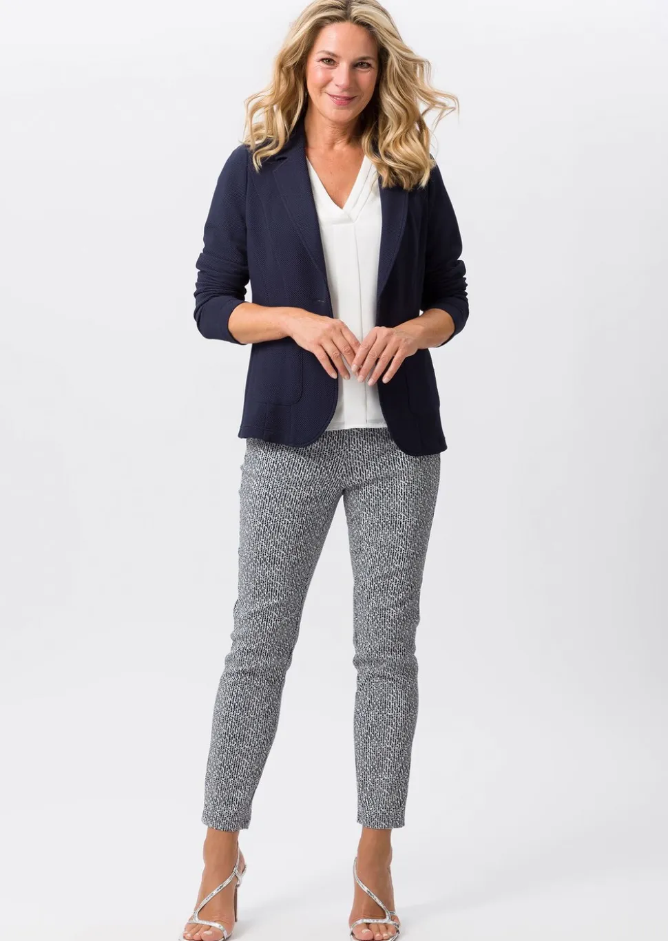 Blazer en jersey structuré, avec poches
