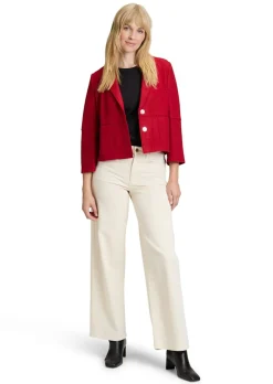 Blazer en laine foulée et viscose