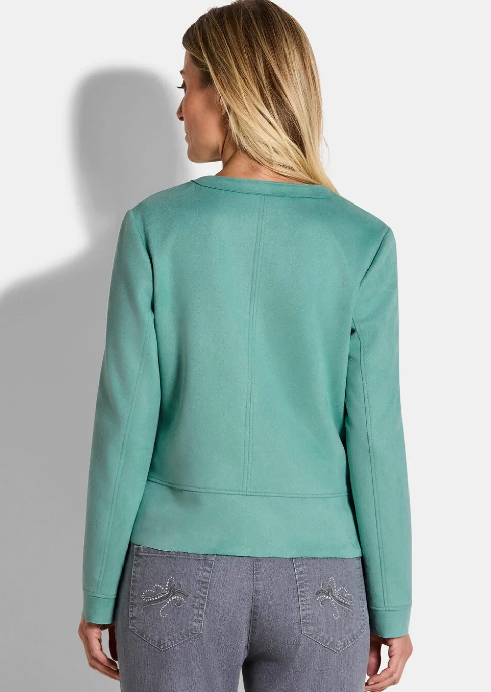 Blazer en similicuir suédé