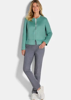 Blazer en similicuir suédé