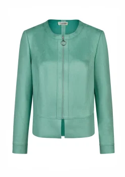 Blazer en similicuir suédé