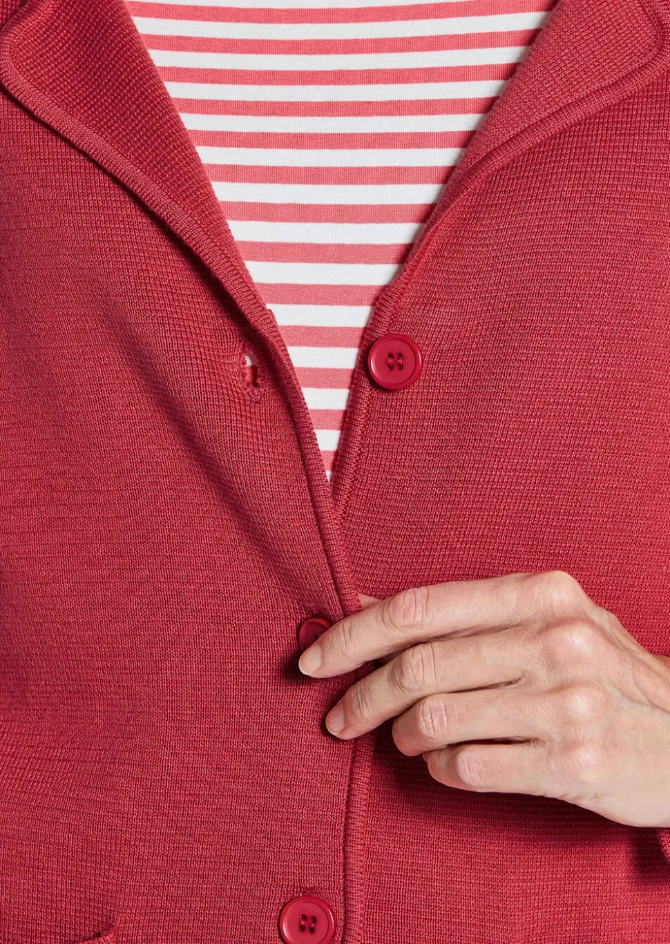 Blazer en tricot avec poches plaquées