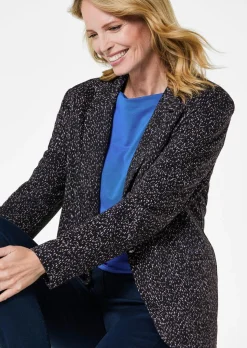 Blazer à imprimé multicolore