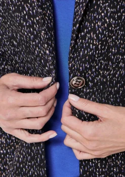 Blazer à imprimé multicolore