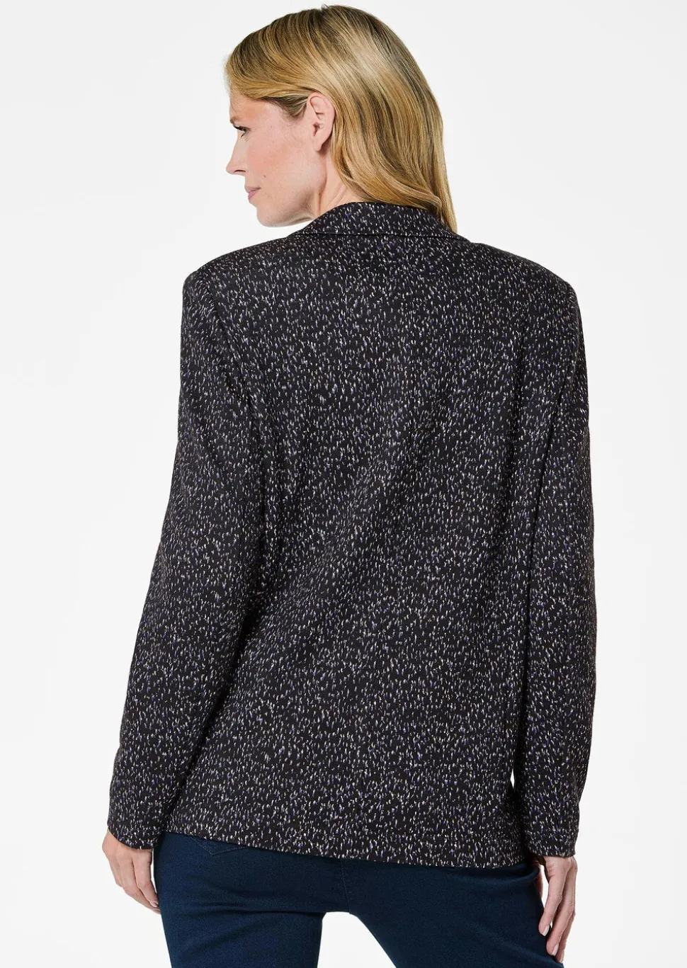 Blazer à imprimé multicolore