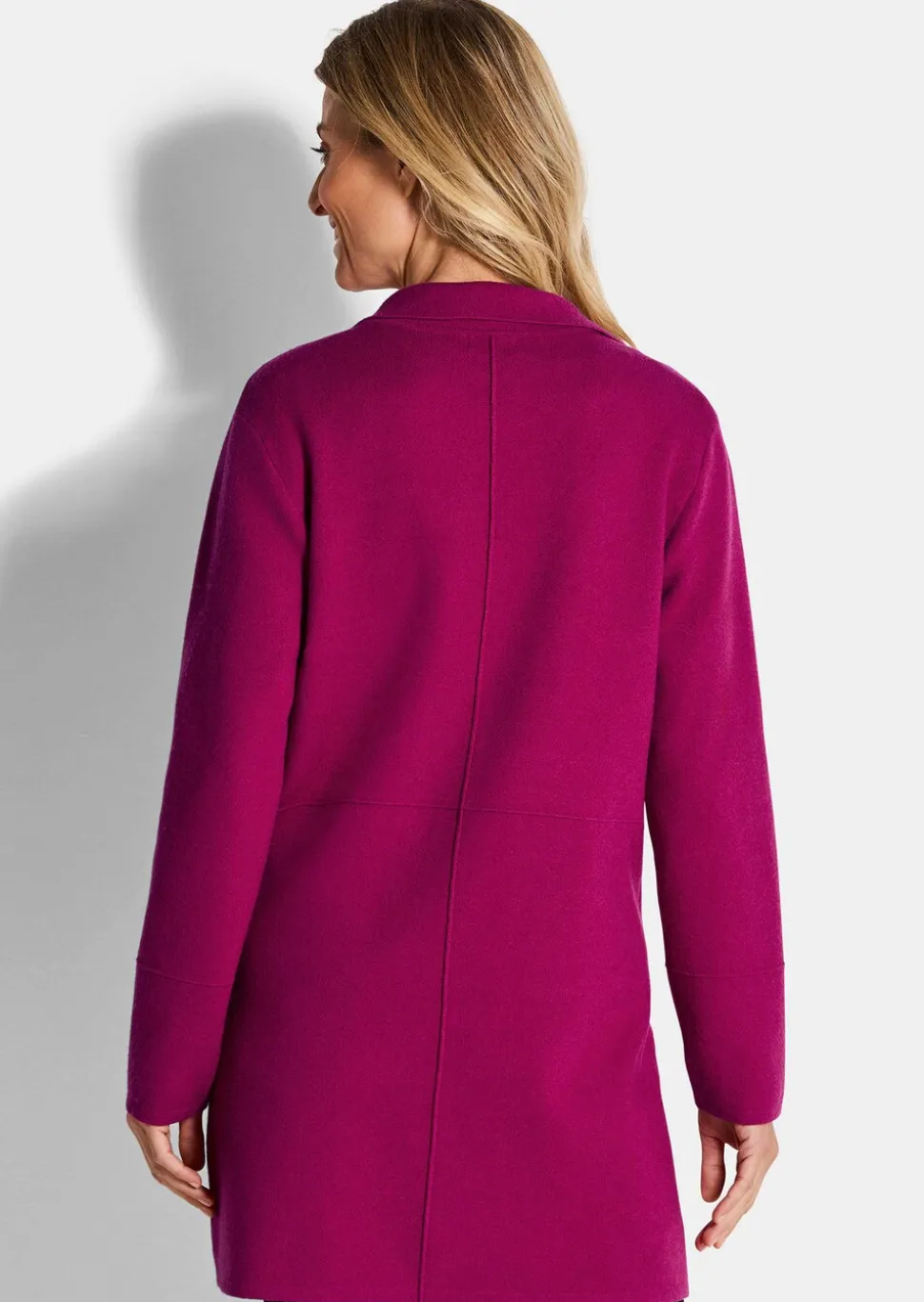 Blazer long avec col tailleur