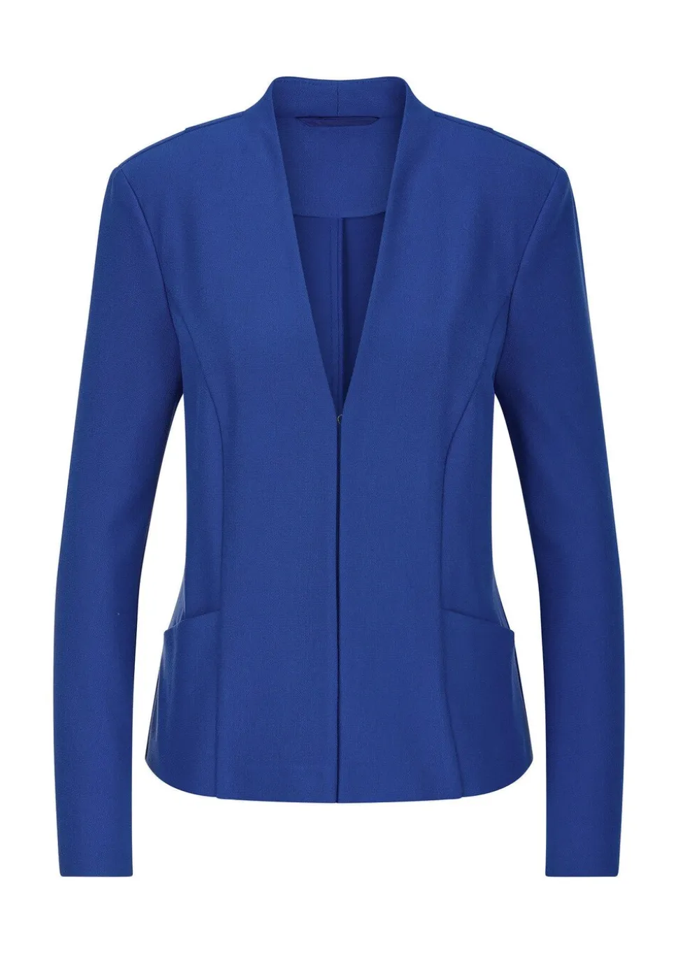 Blazer sans col tailleur en viscose stretch