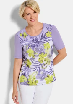 Blouse avec imprimé cachemire et strass