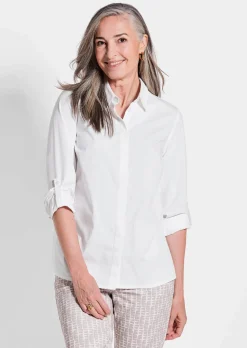 Blouse classique avec manches à retrousser