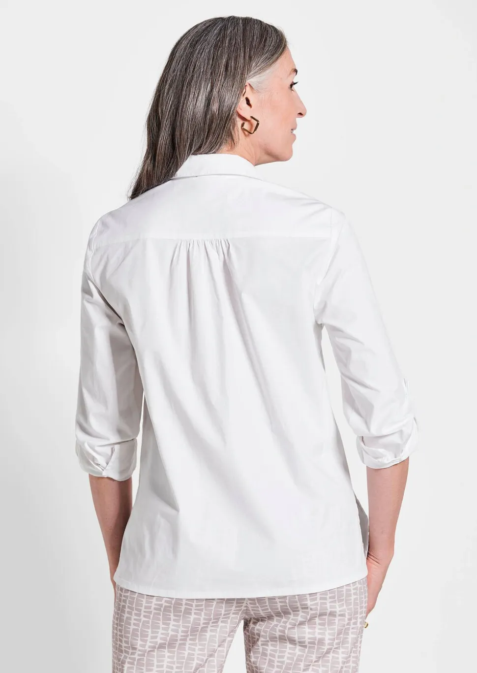 Blouse classique avec manches à retrousser