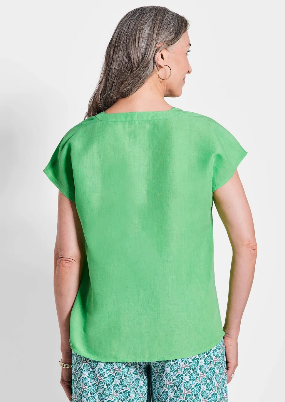 Blouse en coton et lin