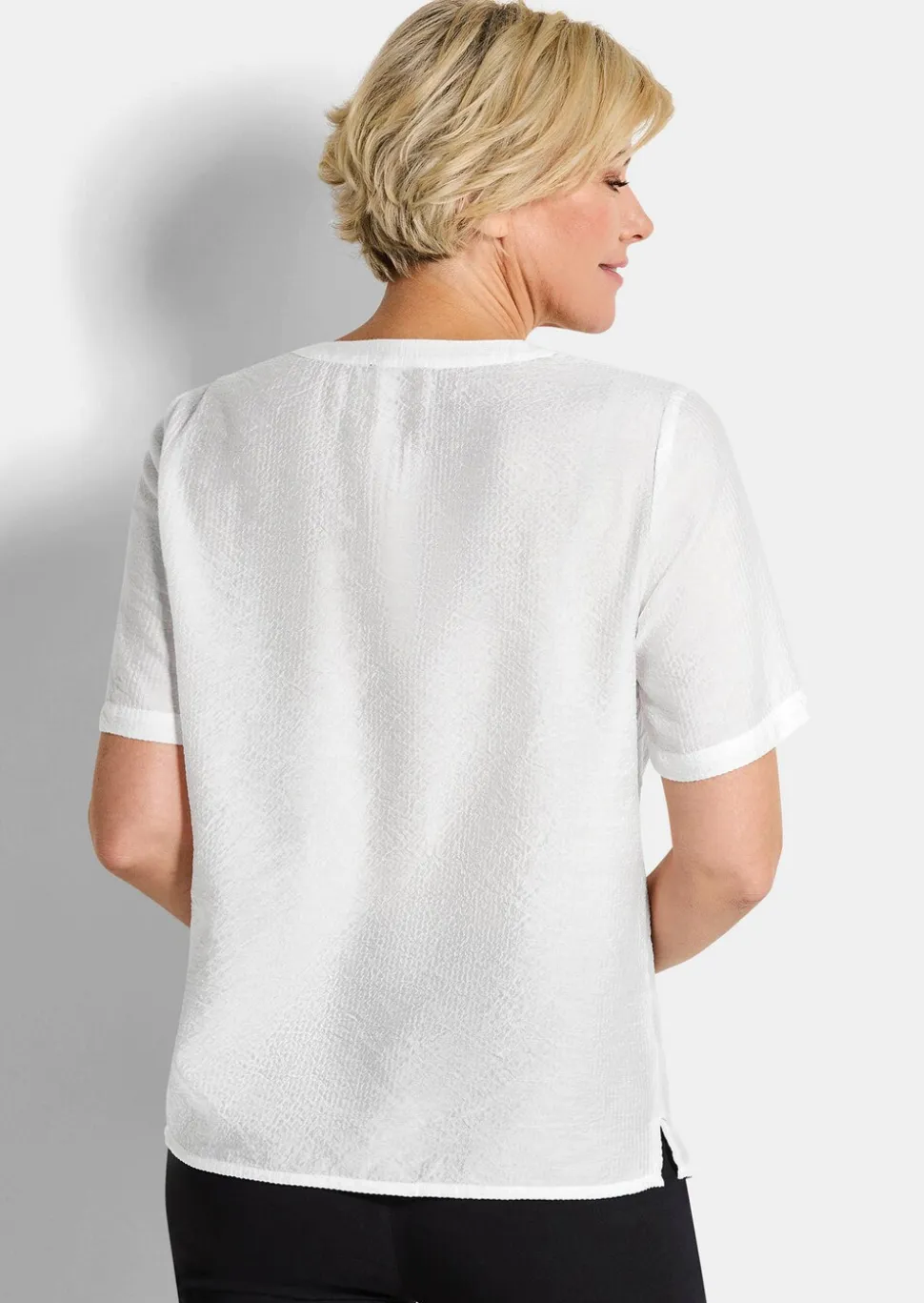 Blouse en seersucker, facile d'entretien