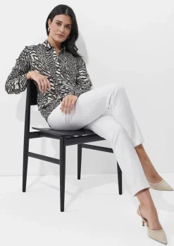 Blouse en viscose au motif animalier