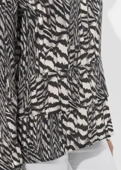Blouse en viscose au motif animalier