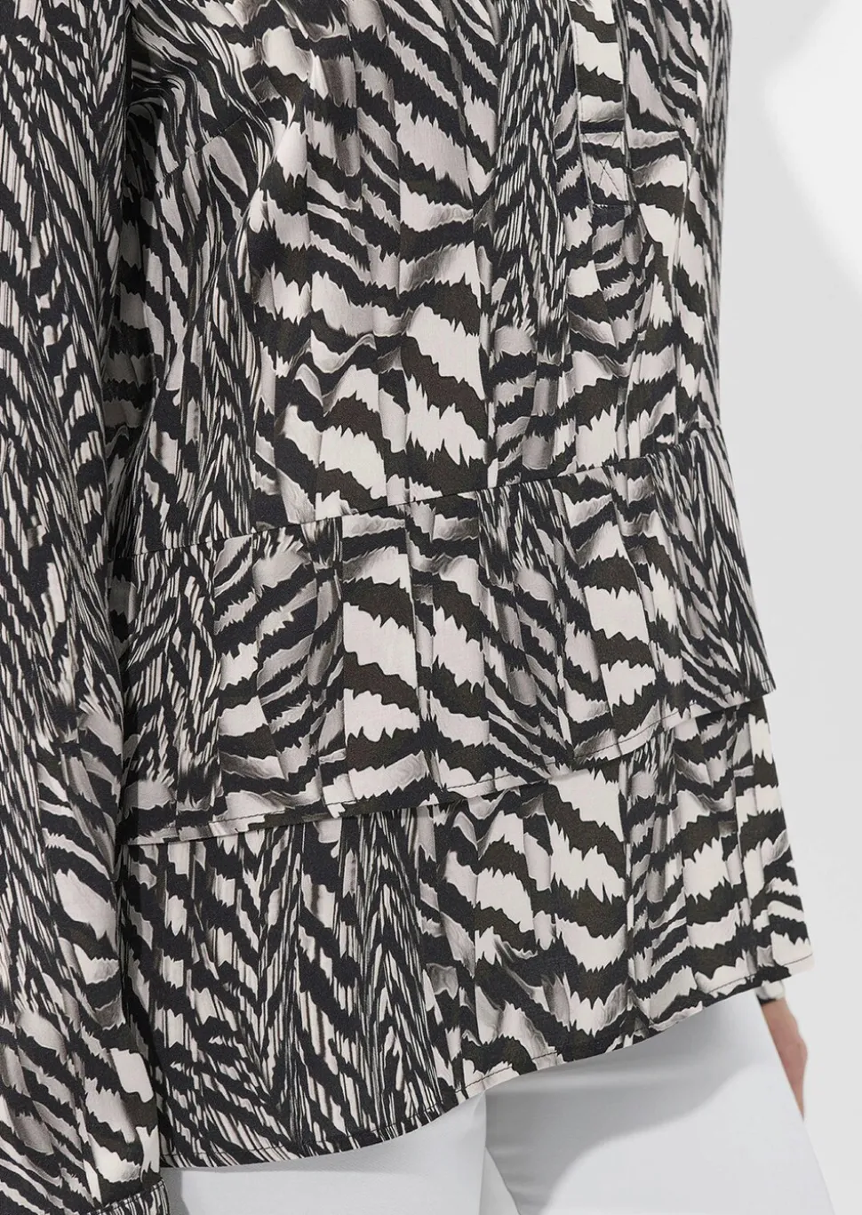 Blouse en viscose au motif animalier