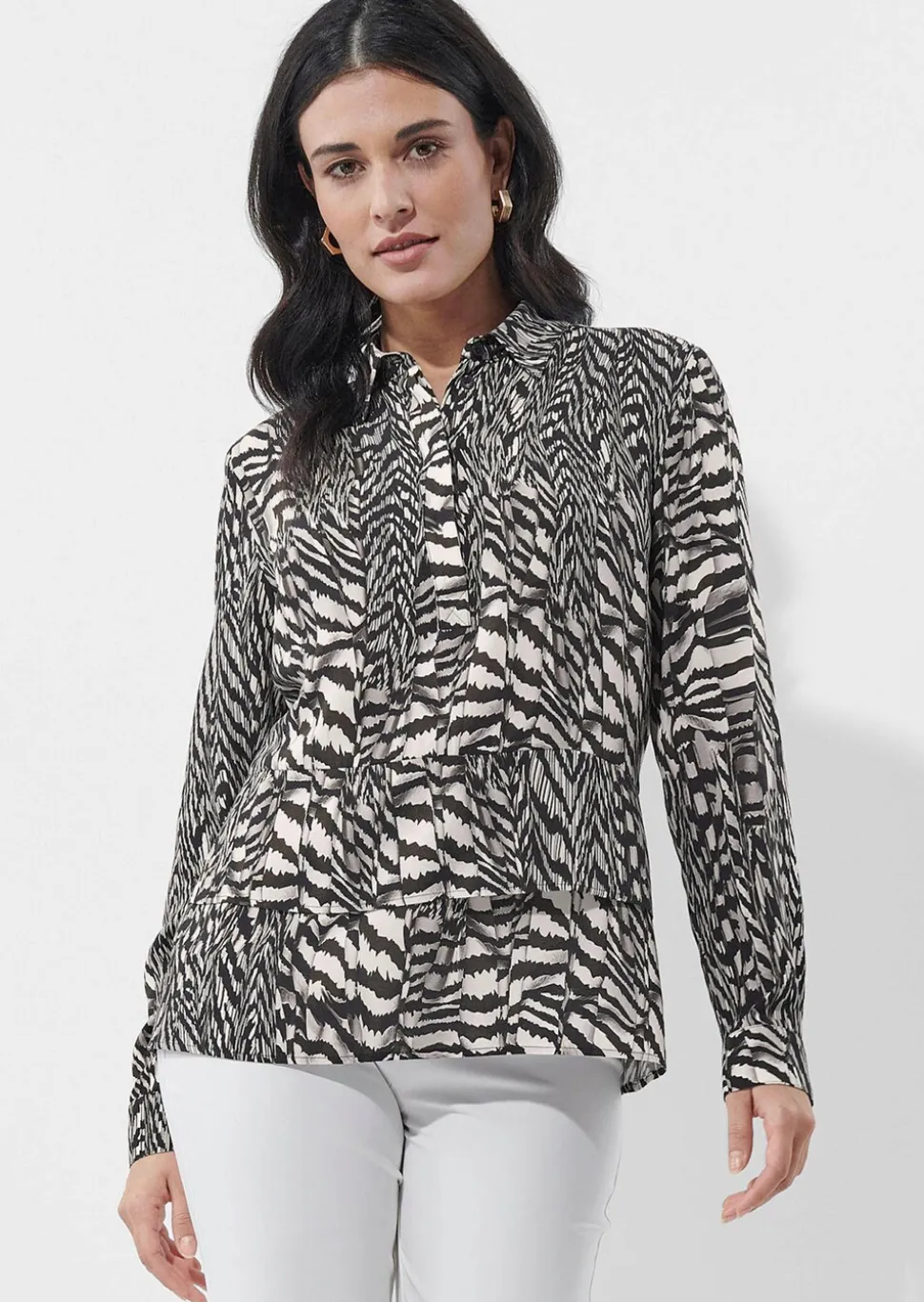 Blouse en viscose au motif animalier