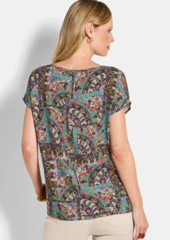 Blouse en viscose avec imprimé oriental