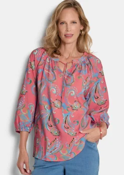 Blouse en viscose douce avec motif cachemire