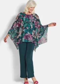 Blouse fluide avec drapé, en voile