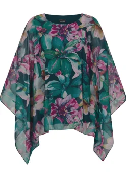 Blouse fluide avec drapé, en voile