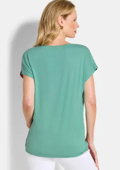 Blouse fluide avec fleurs et rayures