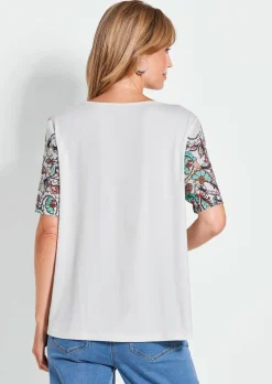 Blouse fluide avec imprimé cachemire