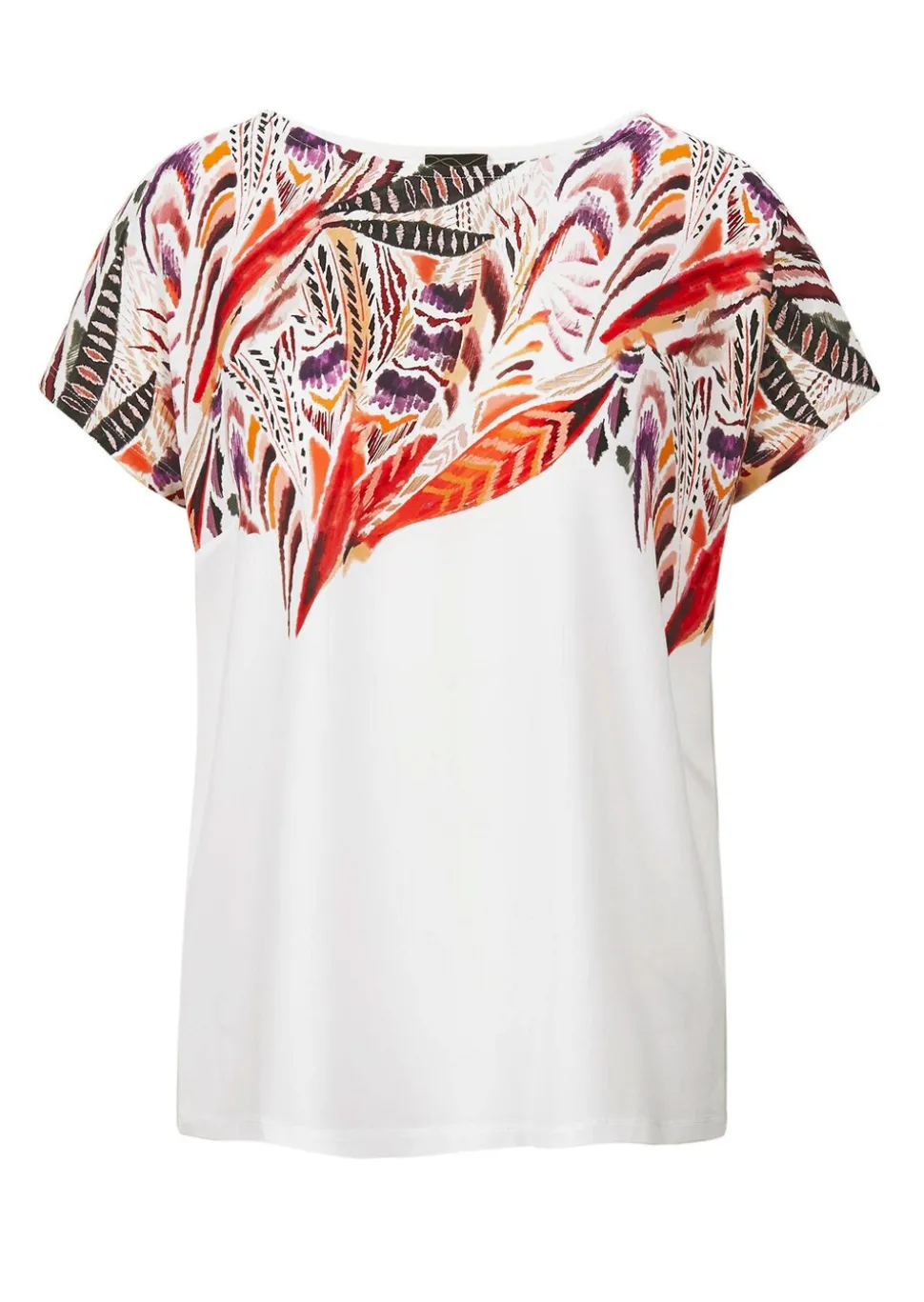 Blouse fluide avec imprimé raffiné, devant.