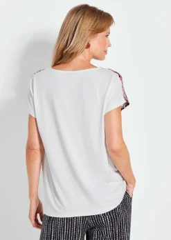 Blouse fluide avec imprimé raffiné, devant.