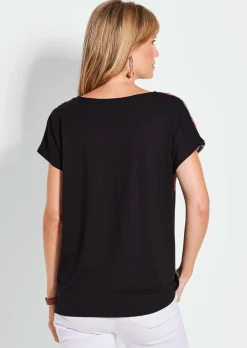 Blouse fluide avec imprimé raffiné, devant.