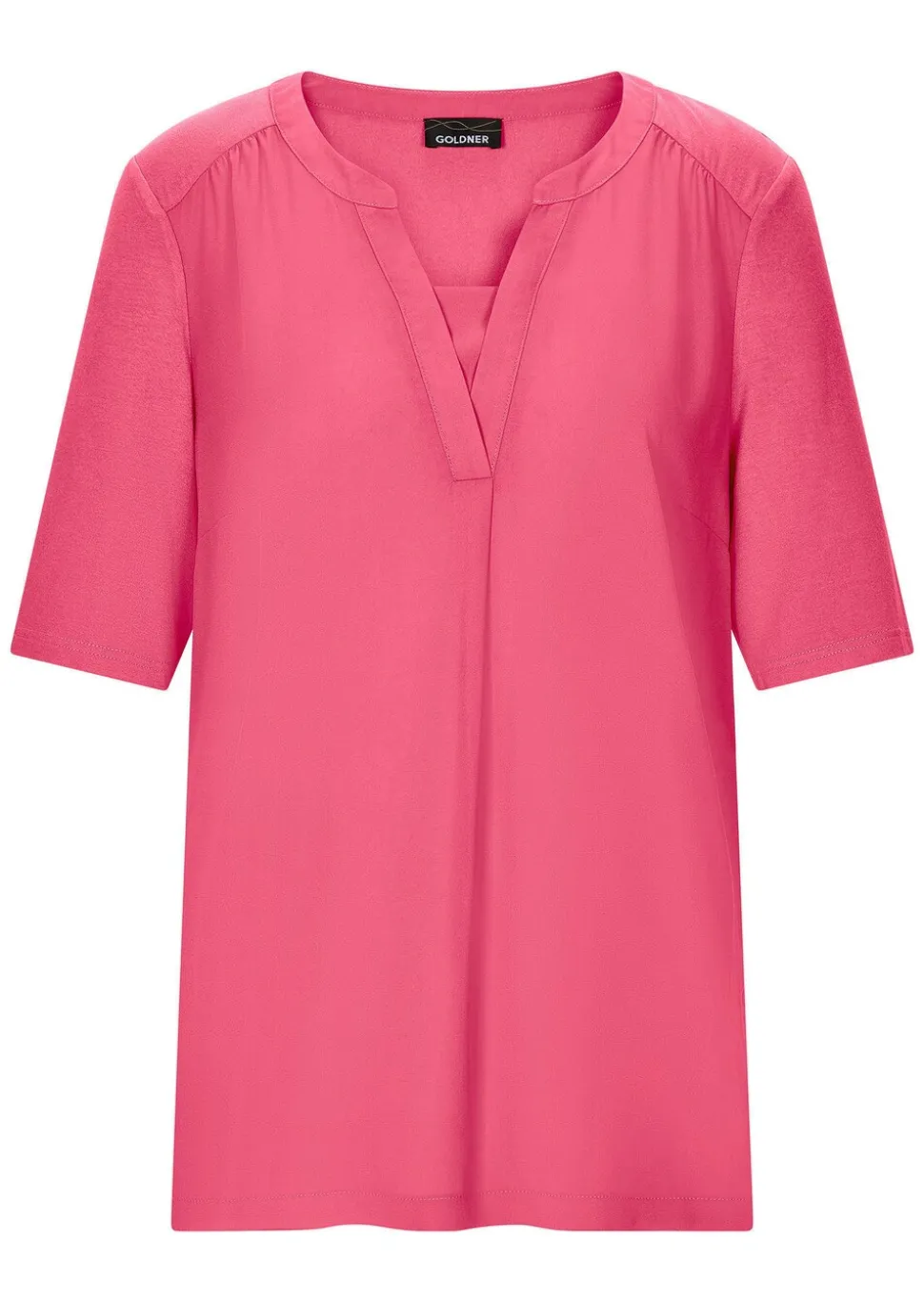 Blouse fluide confortable en voile et en jersey