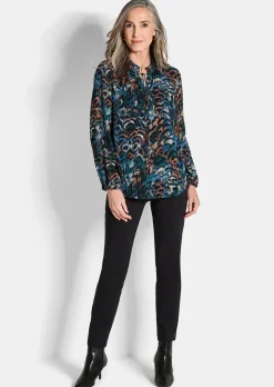 Blouse imprimée en voile.