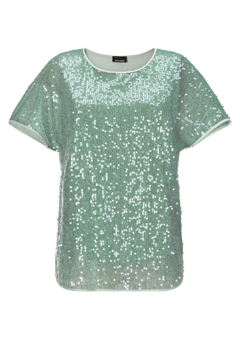 Blouse à paillettes avec top en satin de viscose