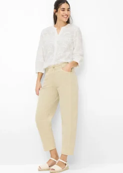 Blouse pur coton avec applications florales