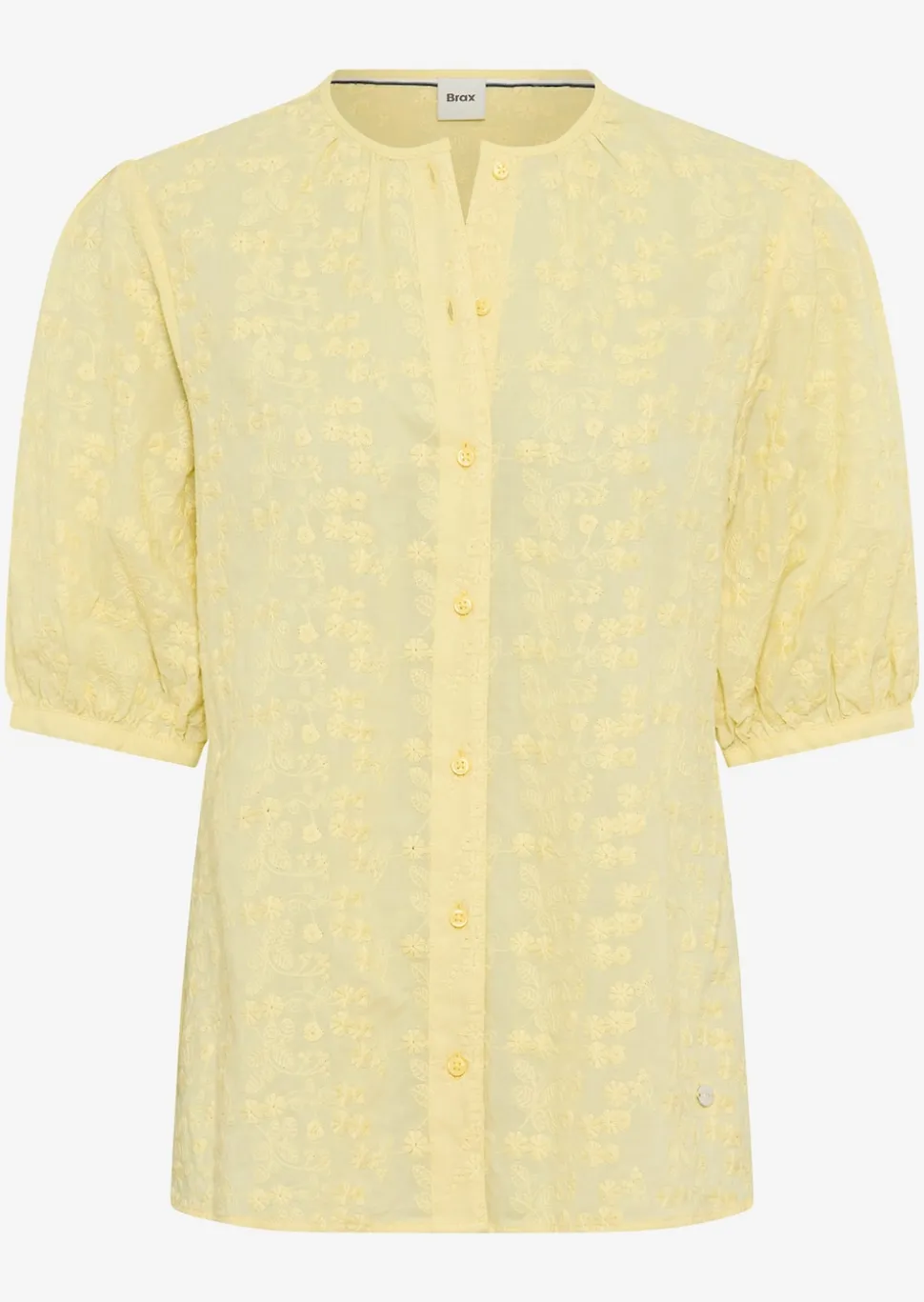Blouse pur coton avec broderie florale