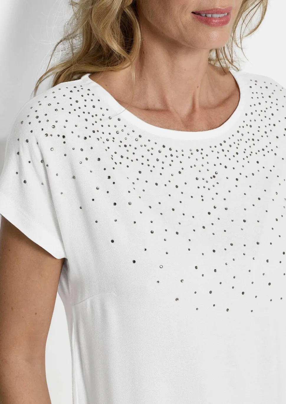 Blouse raffinée avec pierres scintillantes