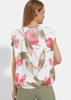 Blouse raffinée, résolument féminine, avec motif floral