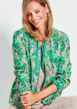 Blouson avec imprimé floral intégral