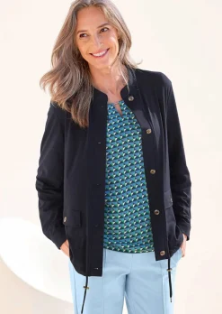 Blouson à col droit