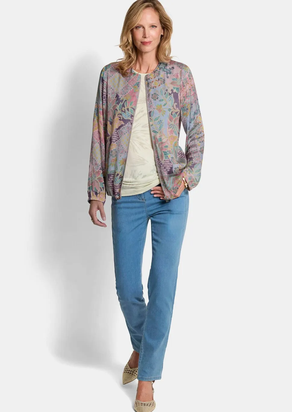 Blouson léger en satin de viscose