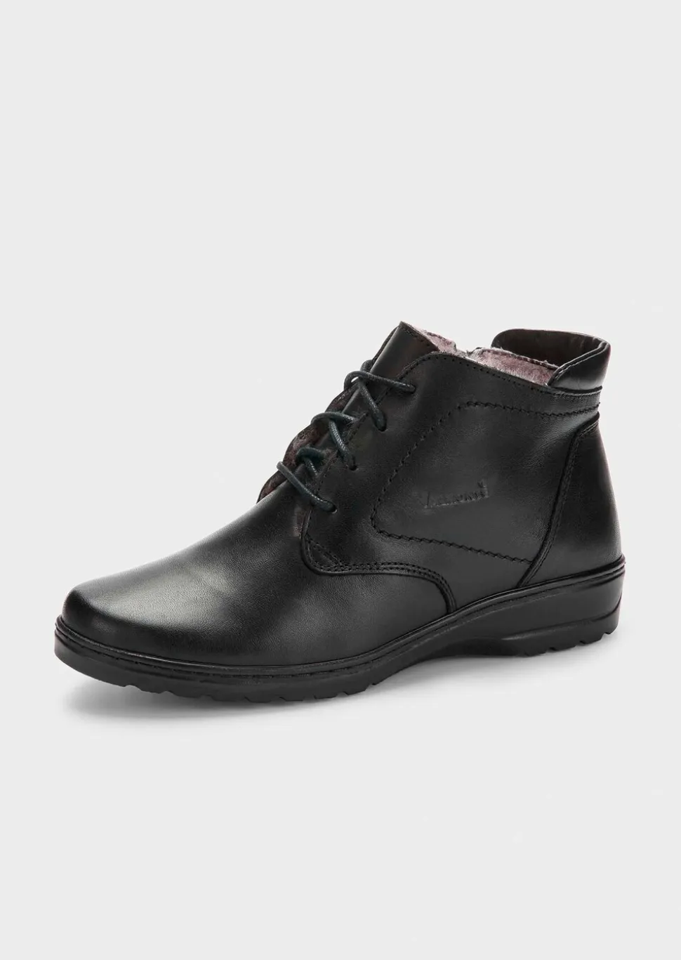 Bottines avec lacets et fermeture éclair