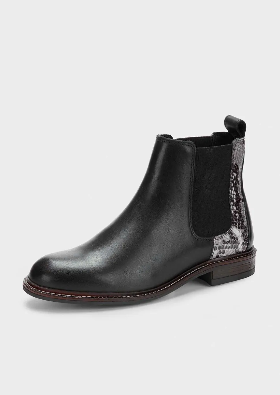 Bottines Chelsea effet serpent