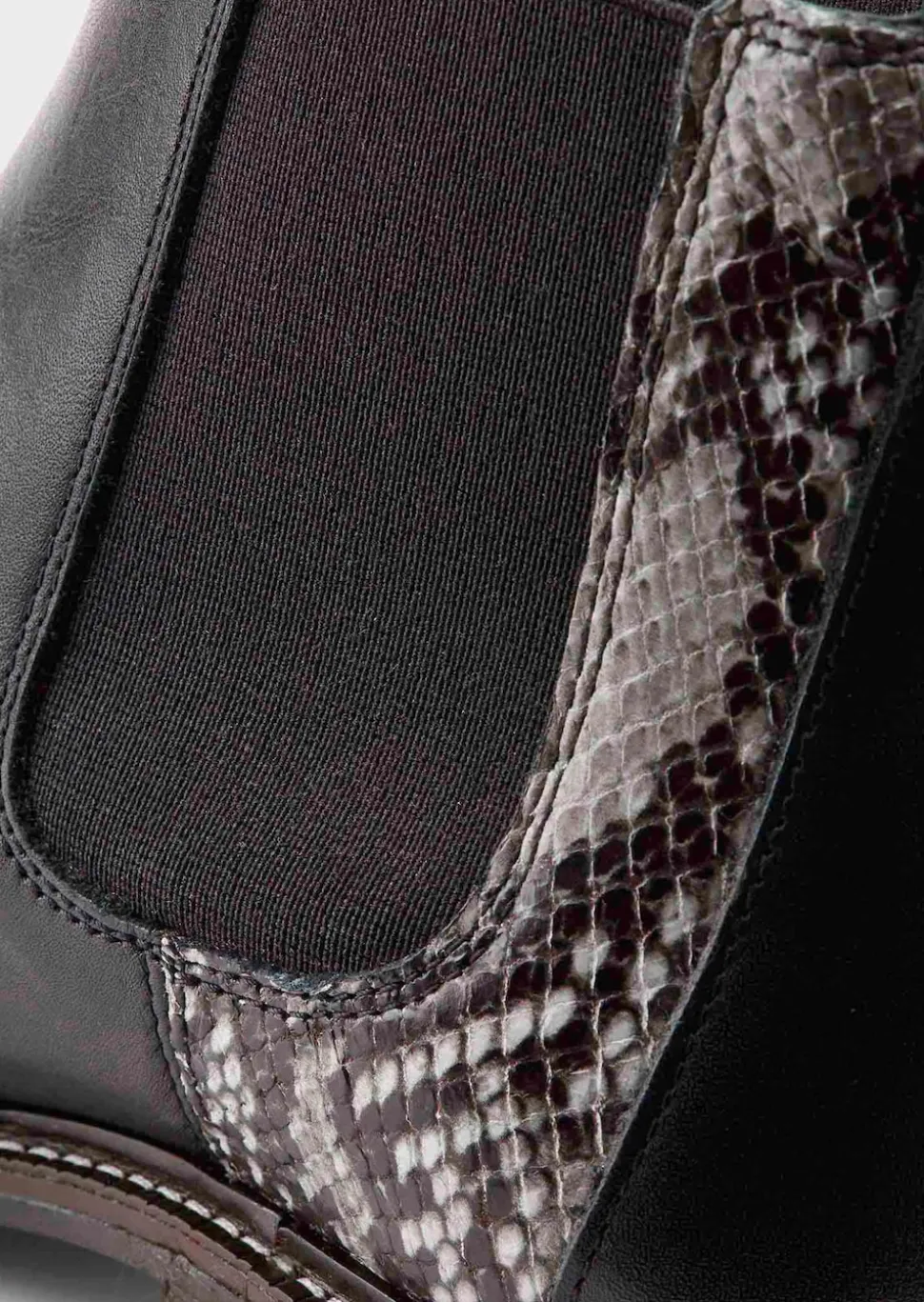 Bottines Chelsea effet serpent