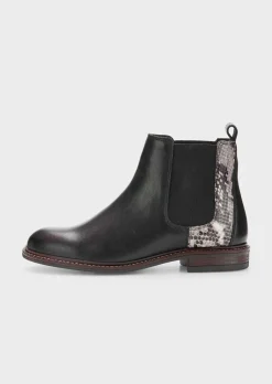 Bottines Chelsea effet serpent