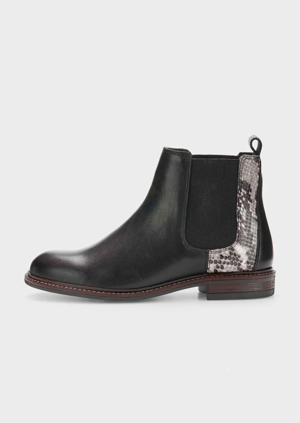 Bottines Chelsea effet serpent